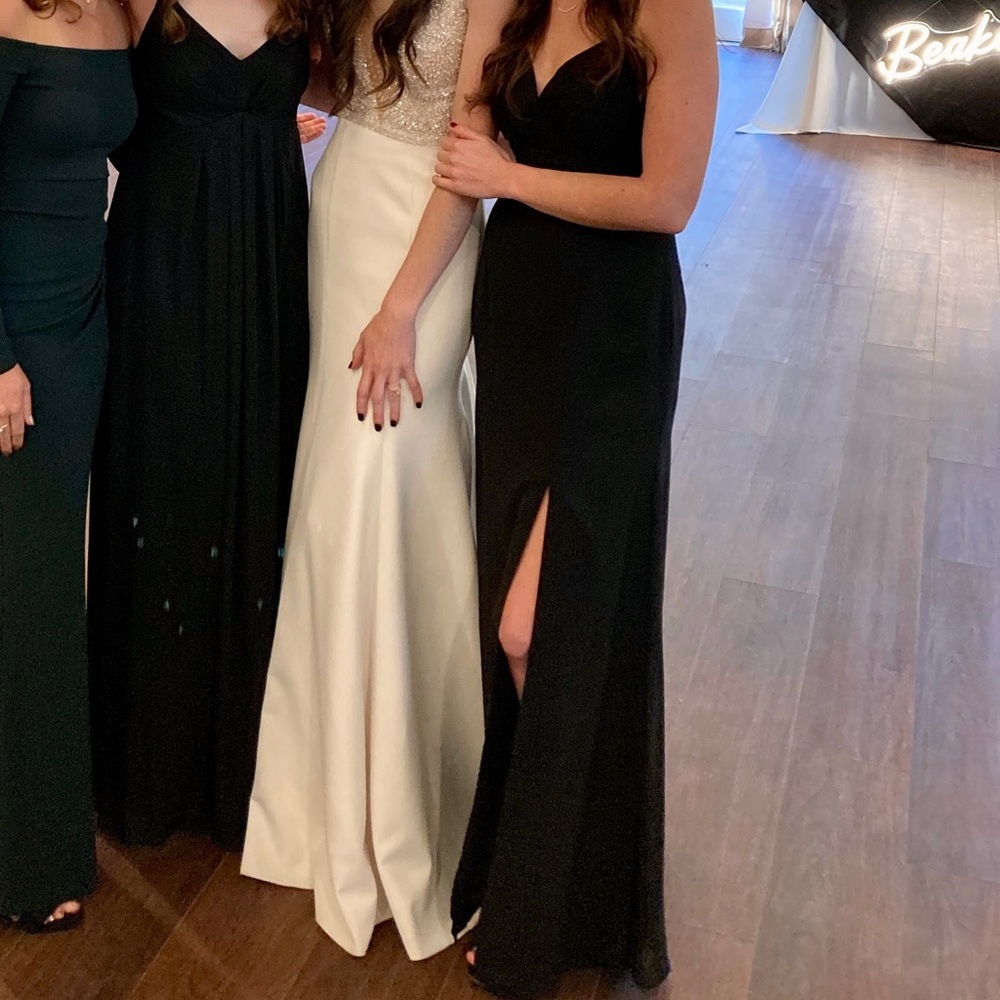 Azazie black A2 bridesmaid dress